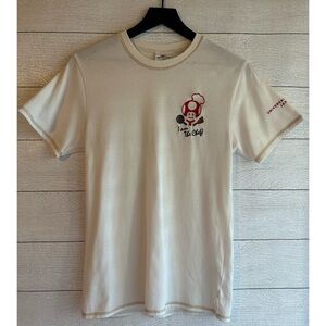Super Nintendo World Toad Embroidered Tshirt Universal Studios Japan Beige Small